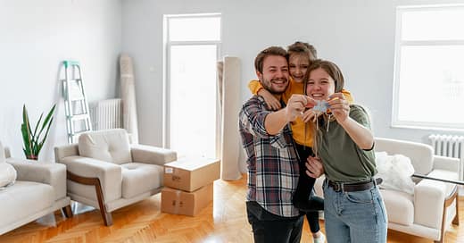 Happy Renters Moving into their new home.
